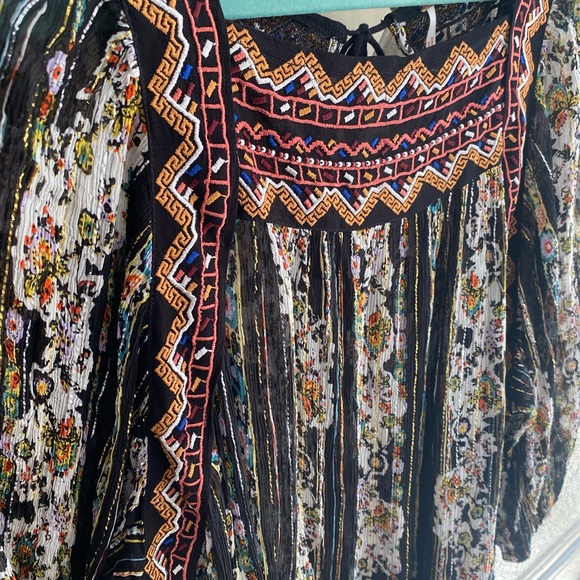 Free People Dance Magic Embroidered Mini Dress (S) - Picture 4 of 16